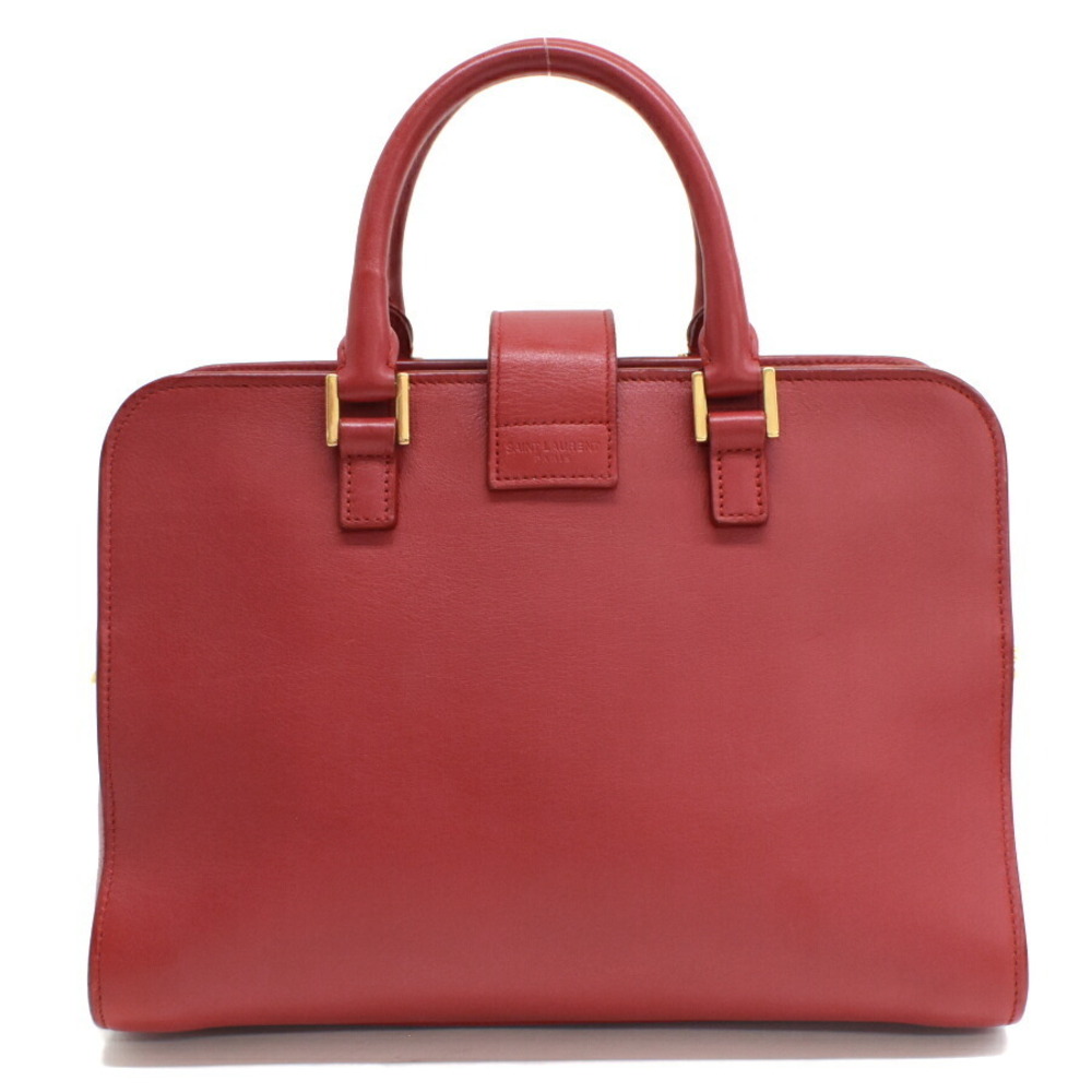 Saint Laurent Paris Cabas Handbag Red Leather - Picture 3 of 9